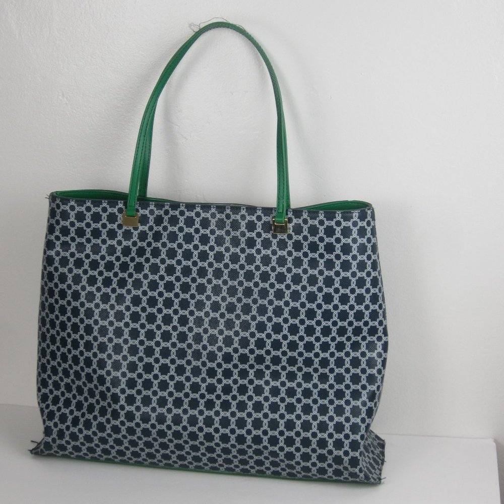 Ivanka Trump Large Blue Geometric Tote Purse